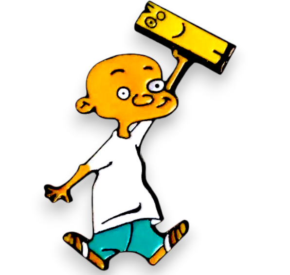 Ed and Plank Enamel Pin – Ed Edd n Eddy 90s Cartoon Retro Collectible Badge