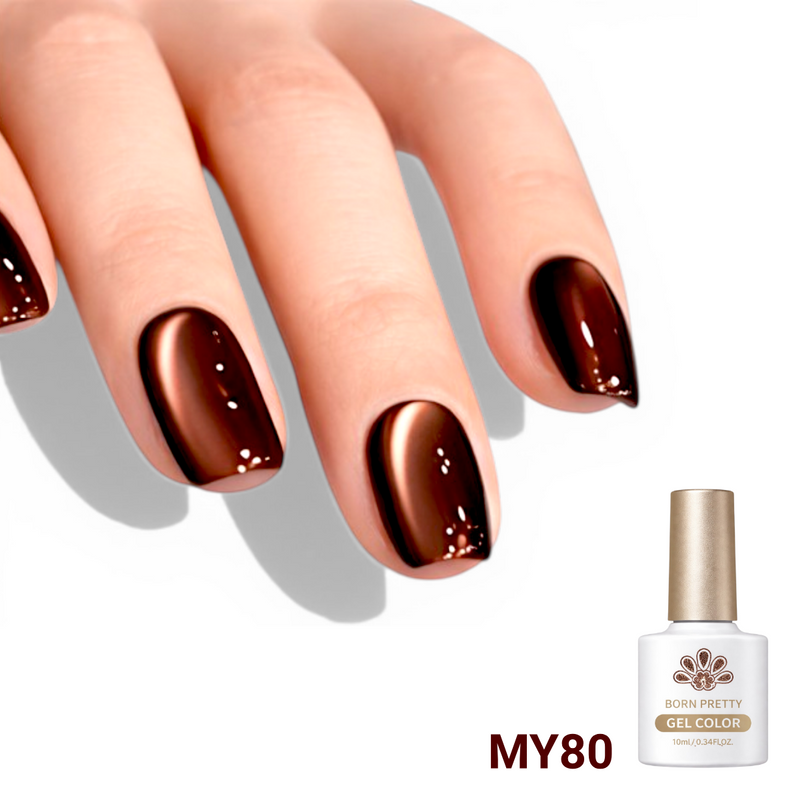 Born Pretty MY80 Dark Chocolate Cat Eye Magnetic Gel Nail Polish 10ml