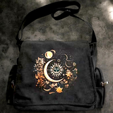 Gothic Celestial Messenger Bag Moon Witchy Crossbody Satchel Purse