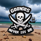 Goonies Never Say Die Enamel Pin Pirate Skull Retro Movie Badge