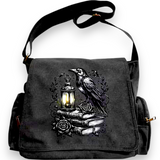 Gothic Raven Crossbody Bag Black Punk Crow Shoulder Purse Alt Fashion