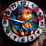 Cute Dragon Wall Clock 12" Kids Fantasy Decor Nursery Playroom Clock
