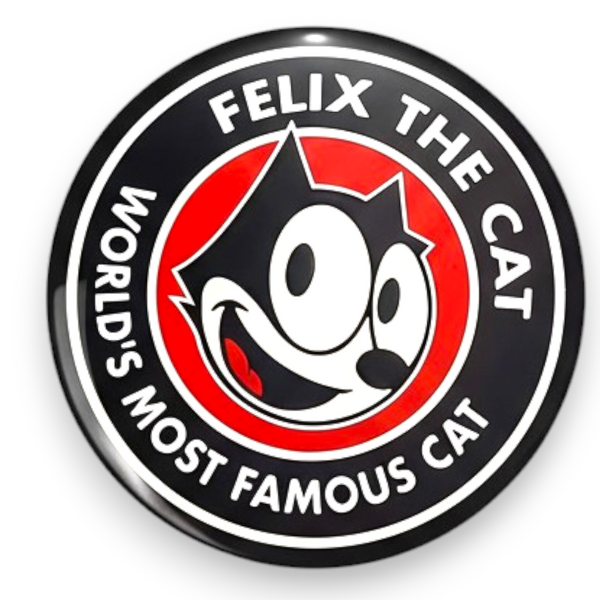 Felix the Cat Pin – Retro Cartoon Classic Round Collectible Badge