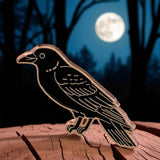 Black Raven Enamel Pin Gothic Crow Witchy Dark Academia Badge