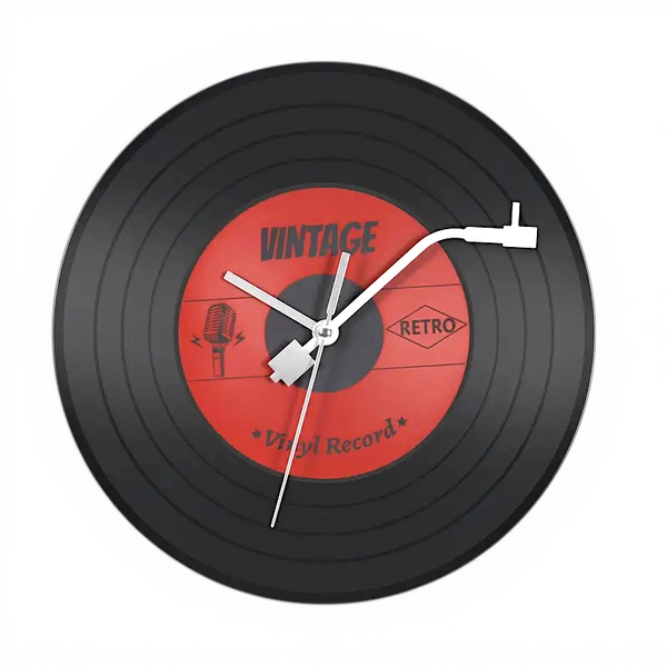 Vintage Vinyl Record Wall Clock Silent Quartz 12 Inch Retro Music Decor
