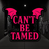 Can't Be Tamed Sticker - 4" BOPP Pink Devil Wings Alt E-Girl Decal
