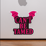 Can't Be Tamed Sticker - 4" BOPP Pink Devil Wings Alt E-Girl Decal