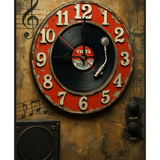 Vinyl Record Wall Clock 9.8” Silent Retro Music Decor Bedroom Living Room Studio
