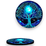 Tree of Life Car Coasters 2pc Celestial Cup Holder Insert Auto Decor