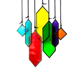 7pc Stained Glass Rainbow Sun Catcher Colorful Window Hanging Decor Gift