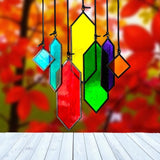 7pc Stained Glass Rainbow Sun Catcher Colorful Window Hanging Decor Gift