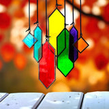 7pc Stained Glass Rainbow Sun Catcher Colorful Window Hanging Decor Gift