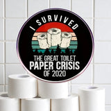 I Survived 2020 Toilet Paper Crisis Enamel Pin Funny Retro Humor Gift
