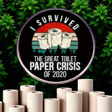 I Survived 2020 Toilet Paper Crisis Enamel Pin Funny Retro Humor Gift