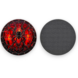Spider Web Car Coasters 2pc Gothic Cup Holder Insert Halloween Decor