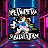 Funny Unicorn Pew Pew Enamel Pin 1" Cute Sarcastic Meme Lapel Pin