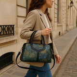 Large Floral Shoulder Handbag for Women – Fashion PU Leather Tote Purse