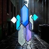 7pc Blue Stained Glass Sun Catcher Modern Window Garden Decor Gift