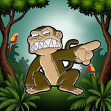 Funny Angry Monkey Enamel Pin Rude Pointing Ape Meme Brooch Backpack Hat Jacket
