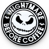 Nightmare Before Coffee Jack Skellington Inspired Enamel Pin Gothic Halloween