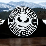 Nightmare Before Coffee Jack Skellington Inspired Enamel Pin Gothic Halloween