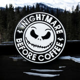 Nightmare Before Coffee Jack Skellington Inspired Enamel Pin Gothic Halloween
