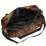 Gothic Dragonfly Duffel Bag Gold Insect Dark Fantasy Travel Gym Tote