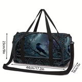 Gothic Raven Duffel Bag Crow Castle Dark Fantasy Travel Gym Overnight