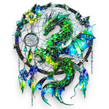 Fantasy Dragon Dreamcatcher Suncatcher 8" Hanging Window Decor Acrylic Art