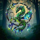 Fantasy Dragon Dreamcatcher Suncatcher 8" Hanging Window Decor Acrylic Art