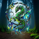 Fantasy Dragon Dreamcatcher Suncatcher 8" Hanging Window Decor Acrylic Art